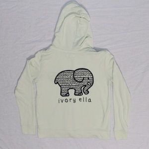 Ivory Ella Zip-Up Sweatshirt Size Small